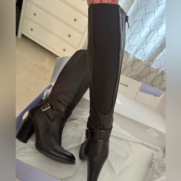 Marc Fischer Wide Calf Leather Tall Boots - Picture 3 of 7